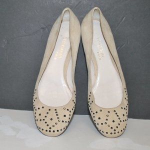 Limited Edition Te Casan Sparkly Studded Suede Ballet Flats Shoes